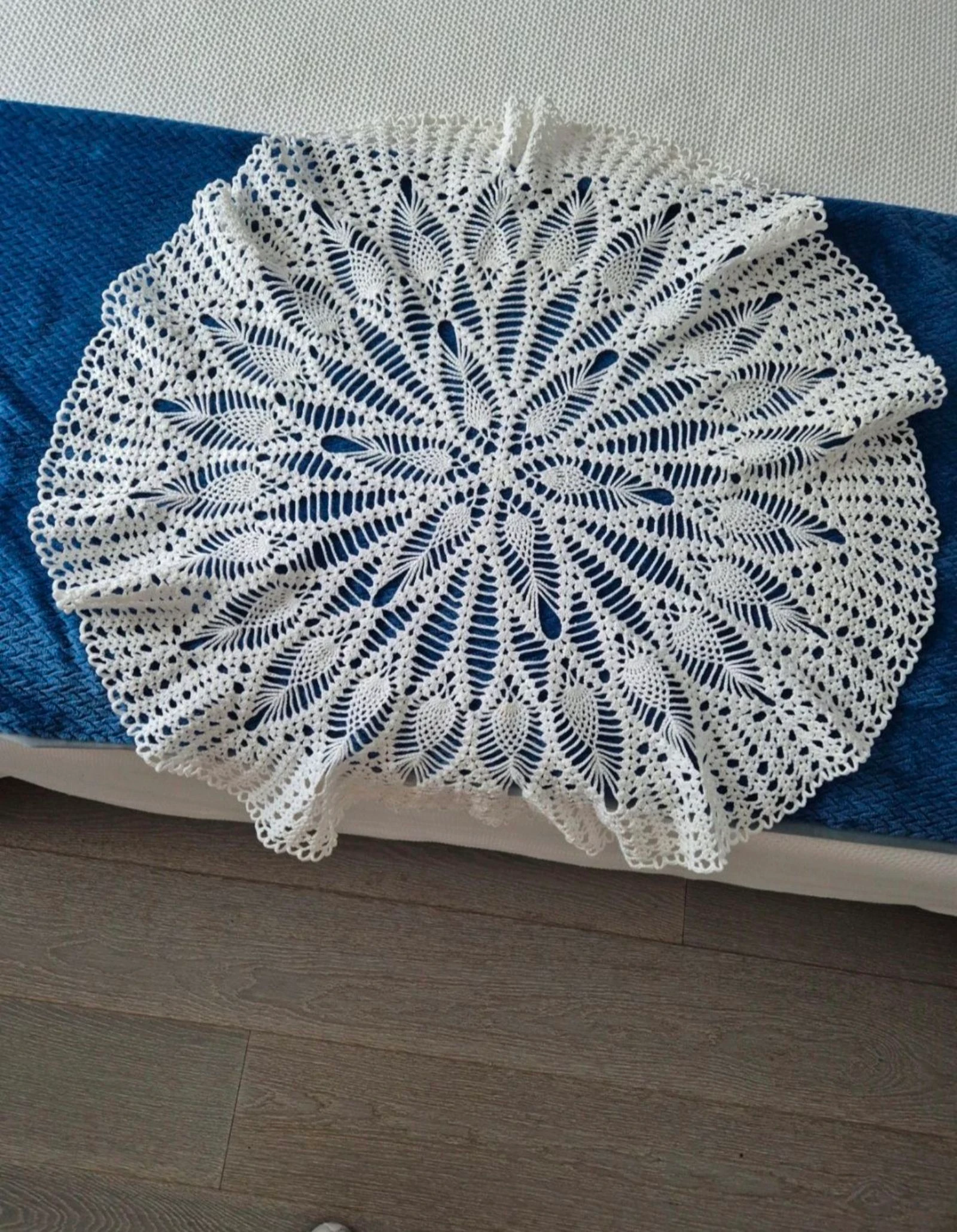 Tapete ganchillo blanco